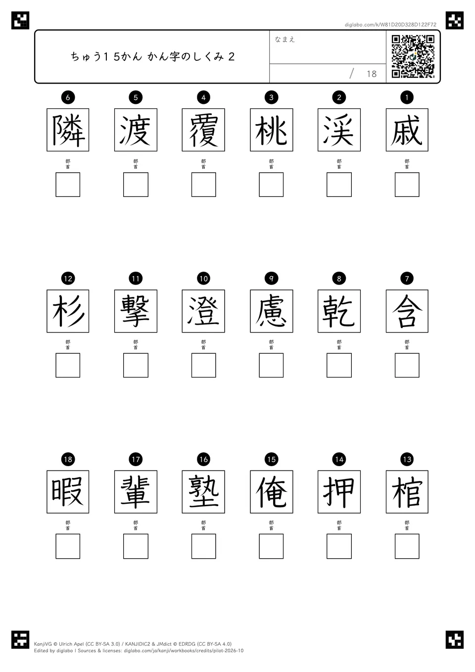 ちゅう1 5かん かん字のしくみ 2の紙面
