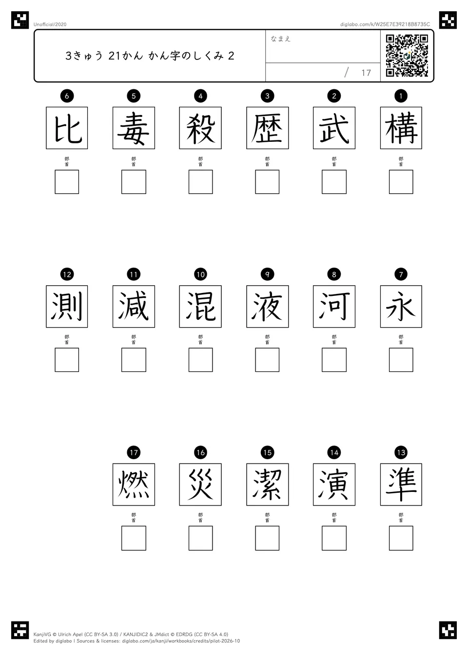 3きゅう 21かん かん字のしくみ 2の紙面