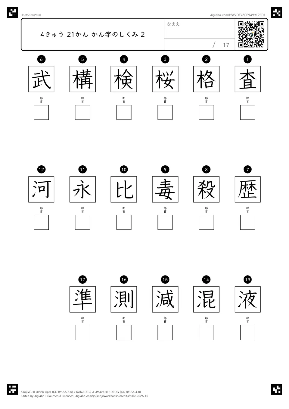 4きゅう 21かん かん字のしくみ 2の紙面